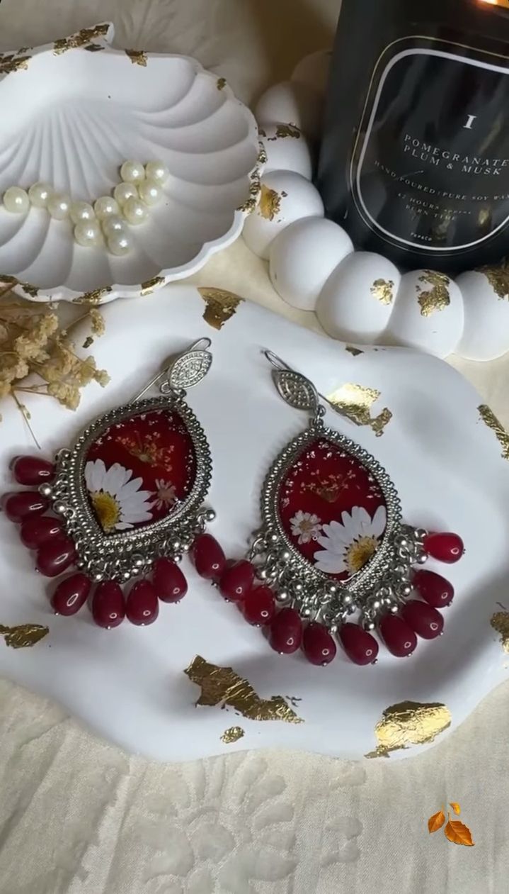 Resin floral Jhumka