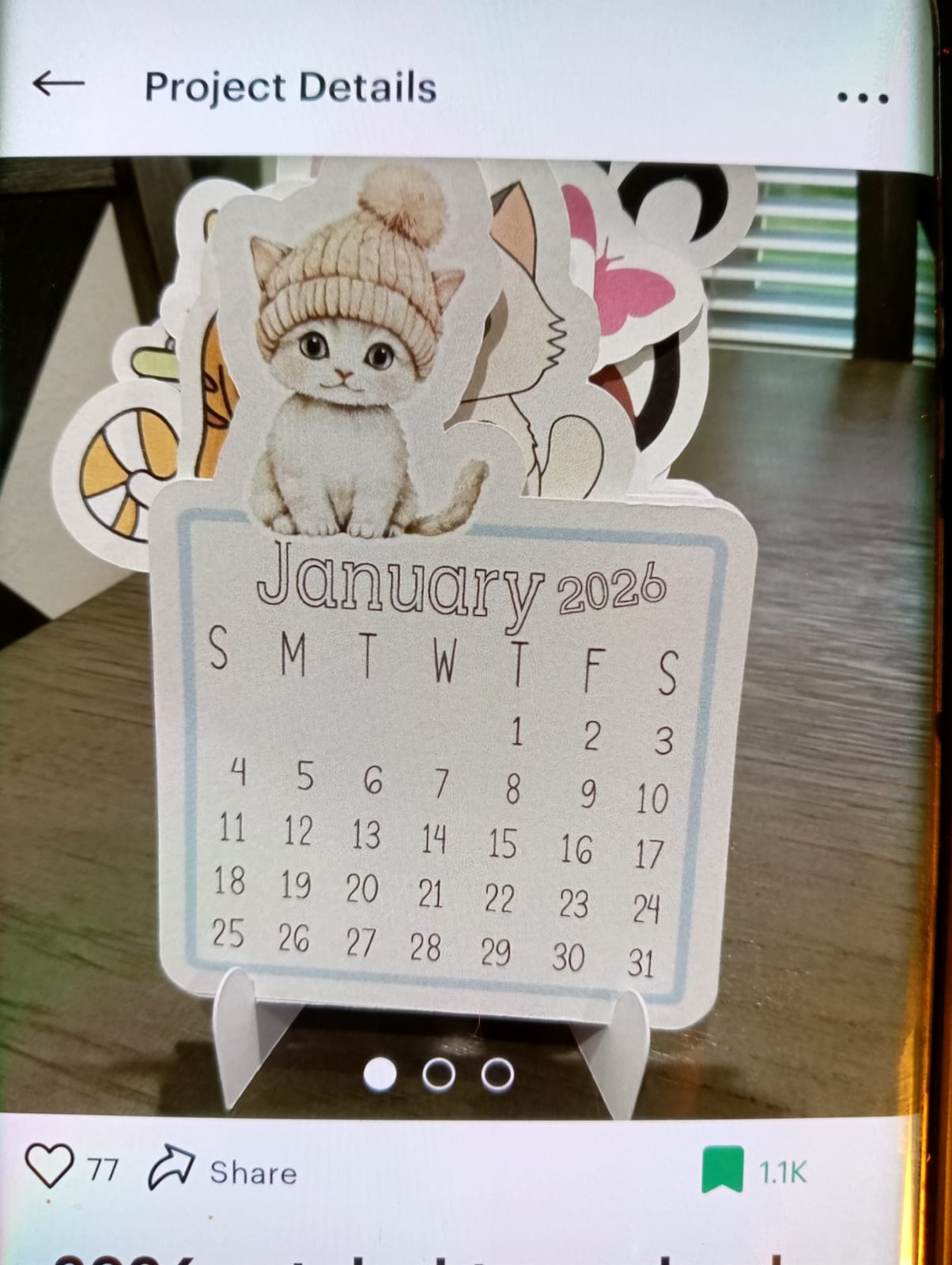 Desk Calender 2026