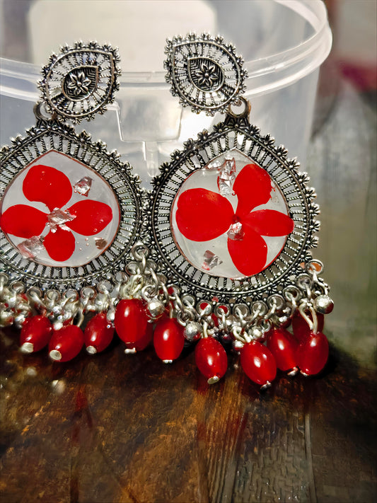 Resin floral Jhumka